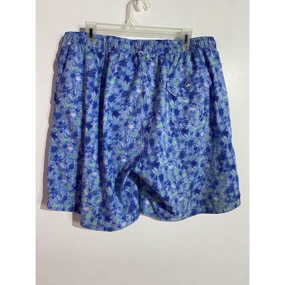 Peter Millar Swim Trunks Mens XXL Blue Seaside Collection Beach Hawaiian Turtles - Picture 5 of 12